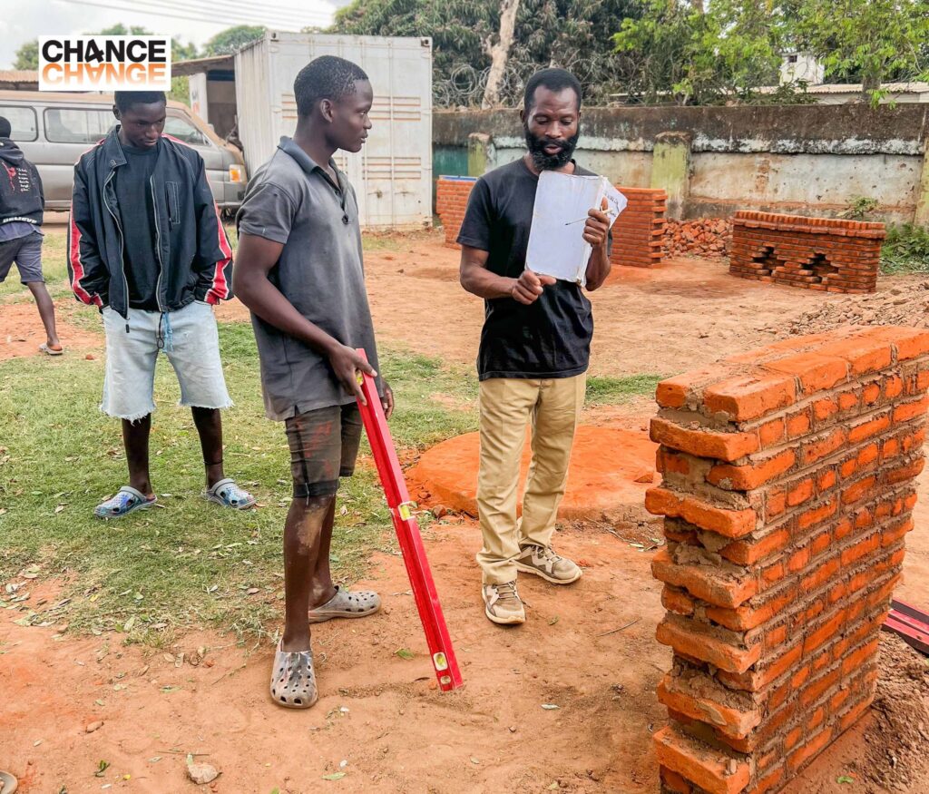 bricklaying training at Mwayi Wosintha